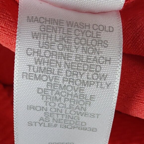 Bisou Bisou Textured Knit Coral Sleeveless Midi Dress w/ Pockets Size 10 - Picture 12 of 12